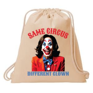 Same Circus Different Clown Funny Kamala Clown 2024 Drawstring Bag