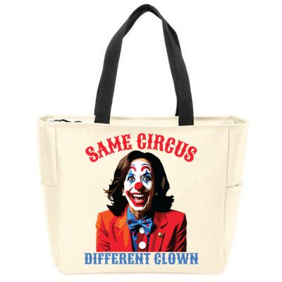 Same Circus Different Clown Funny Kamala Clown 2024 Zip Tote Bag