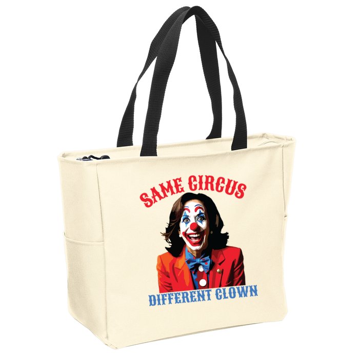 Same Circus Different Clown Funny Kamala Clown 2024 Zip Tote Bag