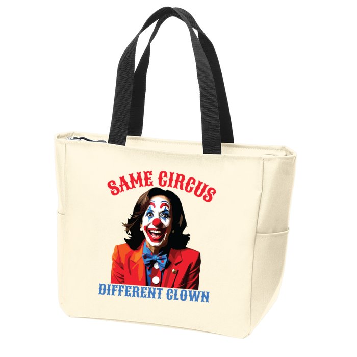 Same Circus Different Clown Funny Kamala Clown 2024 Zip Tote Bag
