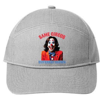 Same Circus Different Clown Funny Kamala Clown 2024 7-Panel Snapback Hat