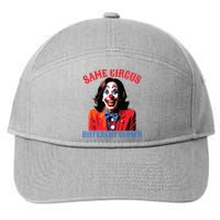 Same Circus Different Clown Funny Kamala Clown 2024 7-Panel Snapback Hat