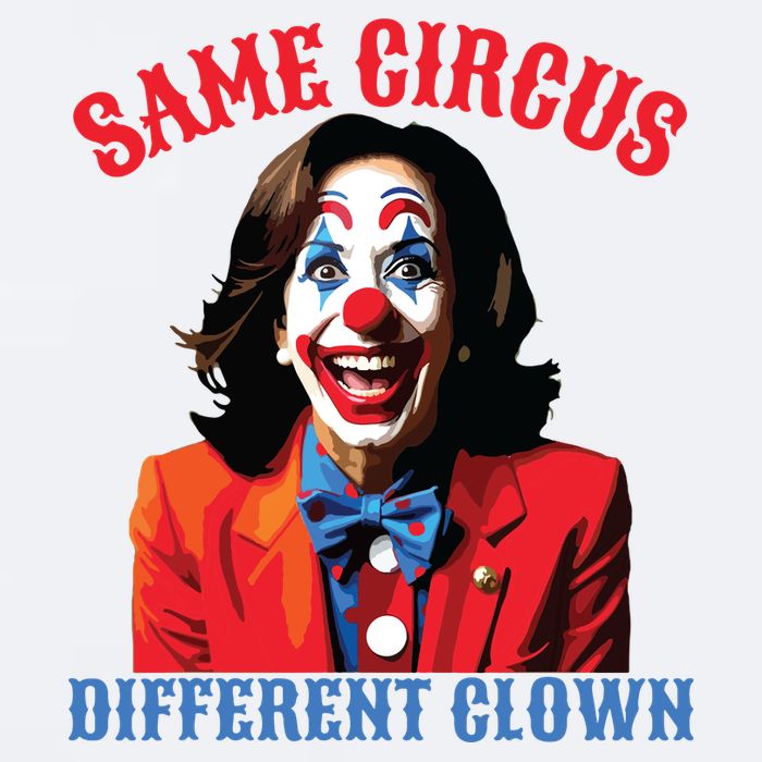 Same Circus Different Clown Funny Kamala Clown 2024 Sueded Cloud Jersey T-Shirt