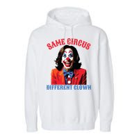 Same Circus Different Clown Funny Kamala Clown 2024 Garment-Dyed Fleece Hoodie