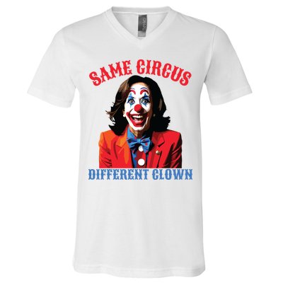 Same Circus Different Clown Funny Kamala Clown 2024 V-Neck T-Shirt