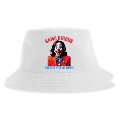 Same Circus Different Clown Funny Kamala Clown 2024 Sustainable Bucket Hat