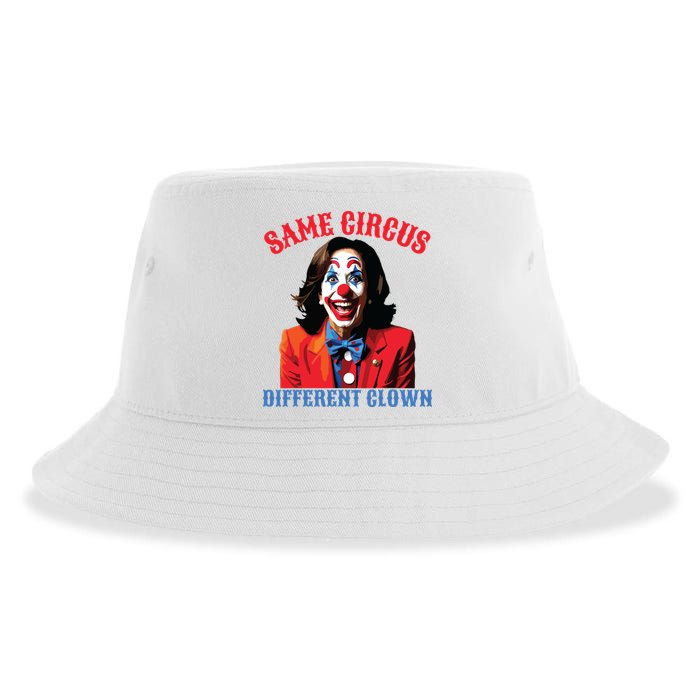Same Circus Different Clown Funny Kamala Clown 2024 Sustainable Bucket Hat