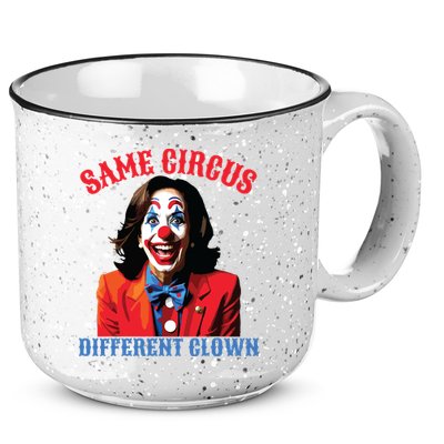Same Circus Different Clown Funny Kamala Clown 2024 15oz Campfire Ceramic Mug