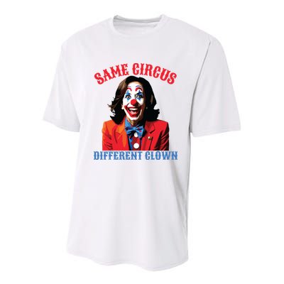 Same Circus Different Clown Funny Kamala Clown 2024 Youth Performance Sprint T-Shirt