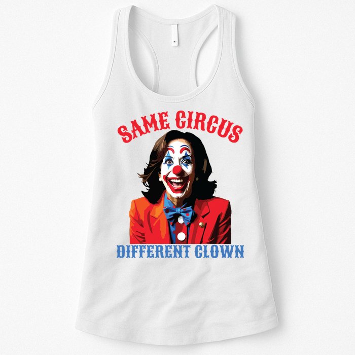 Same Circus Different Clown Funny Kamala Clown 2024 Womens Tank Top