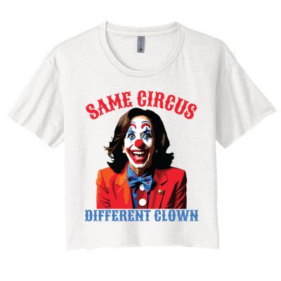 Same Circus Different Clown Funny Kamala Clown 2024 Crop Top