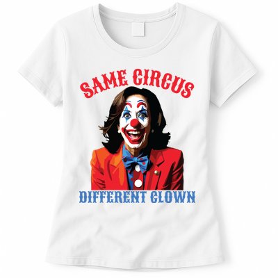 Same Circus Different Clown Funny Kamala Clown 2024 Womens T-Shirt
