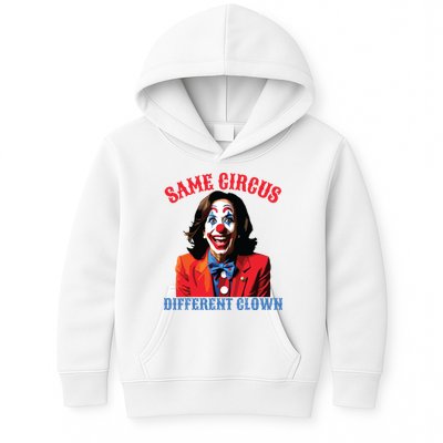Same Circus Different Clown Funny Kamala Clown 2024 Kids Hoodie