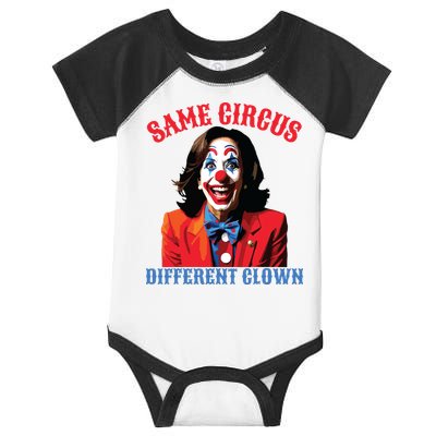 Same Circus Different Clown Funny Kamala Clown 2024 Infant Baby Jersey Bodysuit