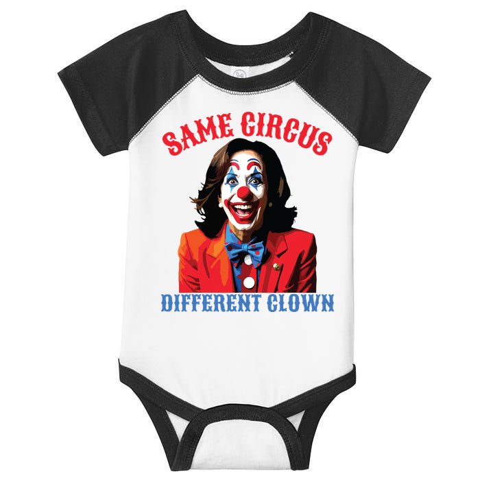 Same Circus Different Clown Funny Kamala Clown 2024 Infant Baby Jersey Bodysuit