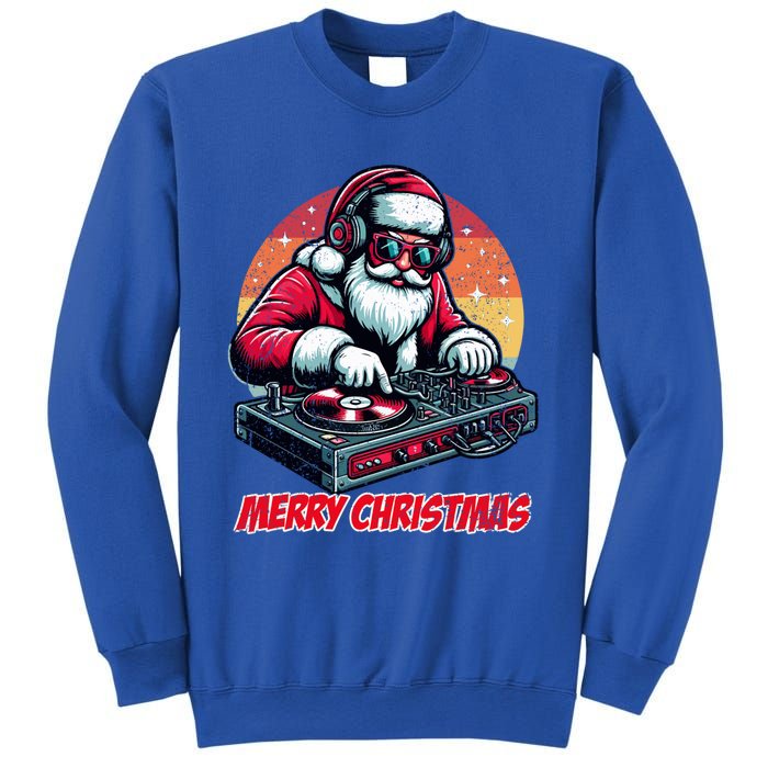 Santa Claus Dj Merry Christmas Music Lover Xmas Holiday Funny Gift Sweatshirt