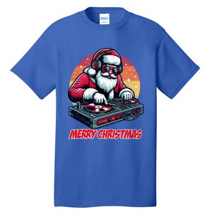 Santa Claus Dj Merry Christmas Music Lover Xmas Holiday Funny Gift Tall T-Shirt