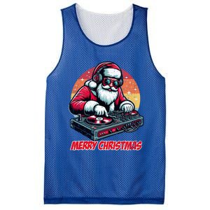 Santa Claus Dj Merry Christmas Music Lover Xmas Holiday Funny Gift Mesh Reversible Basketball Jersey Tank