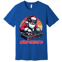 Santa Claus Dj Merry Christmas Music Lover Xmas Holiday Funny Gift Premium T-Shirt