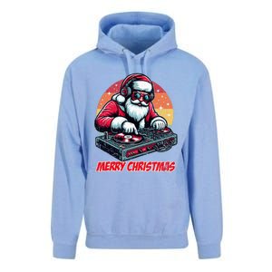 Santa Claus Dj Merry Christmas Music Lover Xmas Holiday Funny Gift Unisex Surf Hoodie