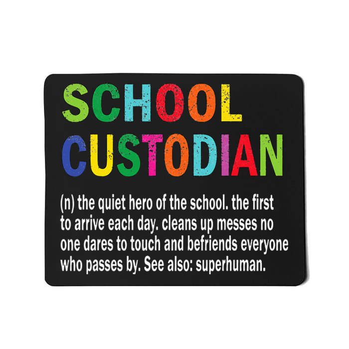 School Custodian Definition School Janitor Appreciation Mousepad