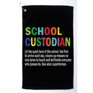 School Custodian Definition School Janitor Appreciation Platinum Collection Golf Towel