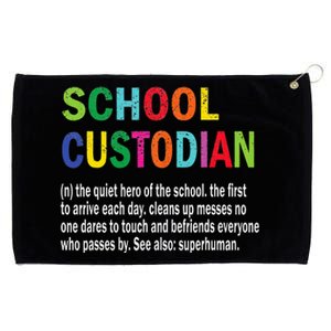 School Custodian Definition School Janitor Appreciation Grommeted Golf Towel