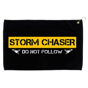 Storm Chaser Do Not Follow Storm Chasing Tornado Grommeted Golf Towel