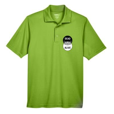 Schrodinger's Cat Dead Or Alive Men's Origin Performance Pique Polo