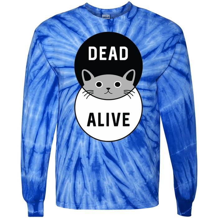 Schrodinger's Cat Dead Or Alive Tie-Dye Long Sleeve Shirt