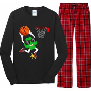 Shamrock Clover Dunking Basketball St Patrick's Day Gift Long Sleeve Pajama Set