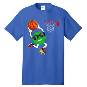 Shamrock Clover Dunking Basketball St Patrick's Day Gift Tall T-Shirt