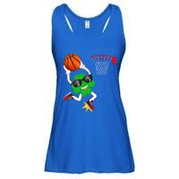 Shamrock Clover Dunking Basketball St Patrick's Day Gift Ladies Essential Flowy Tank