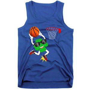 Shamrock Clover Dunking Basketball St Patrick's Day Gift Tank Top