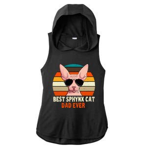 Sphynx Cat Dad Owner Breeder Hairless Pet Lover FatherS Day Ladies PosiCharge Tri-Blend Wicking Draft Hoodie Tank