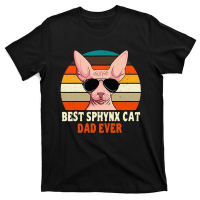 Sphynx Cat Dad Owner Breeder Hairless Pet Lover FatherS Day T-Shirt