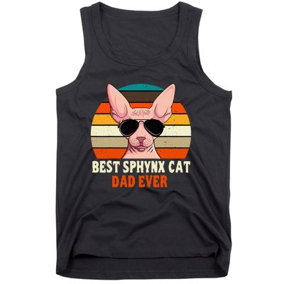 Sphynx Cat Dad Owner Breeder Hairless Pet Lover FatherS Day Tank Top