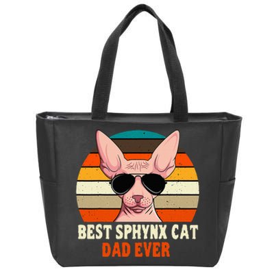 Sphynx Cat Dad Owner Breeder Hairless Pet Lover FatherS Day Zip Tote Bag