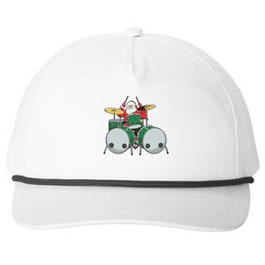 Santa Claus Drummer Drums Percussionist Percussion Christmas Gift Snapback Five-Panel Rope Hat