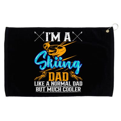 Skiing Cool Dad Ski Cool Adventure Gift Grommeted Golf Towel