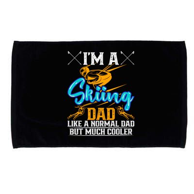 Skiing Cool Dad Ski Cool Adventure Gift Microfiber Hand Towel