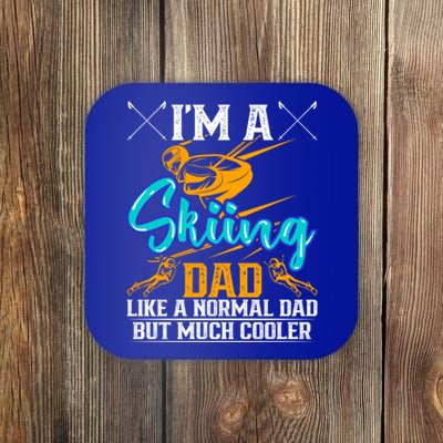 Skiing Cool Dad Ski Cool Adventure Gift Coaster