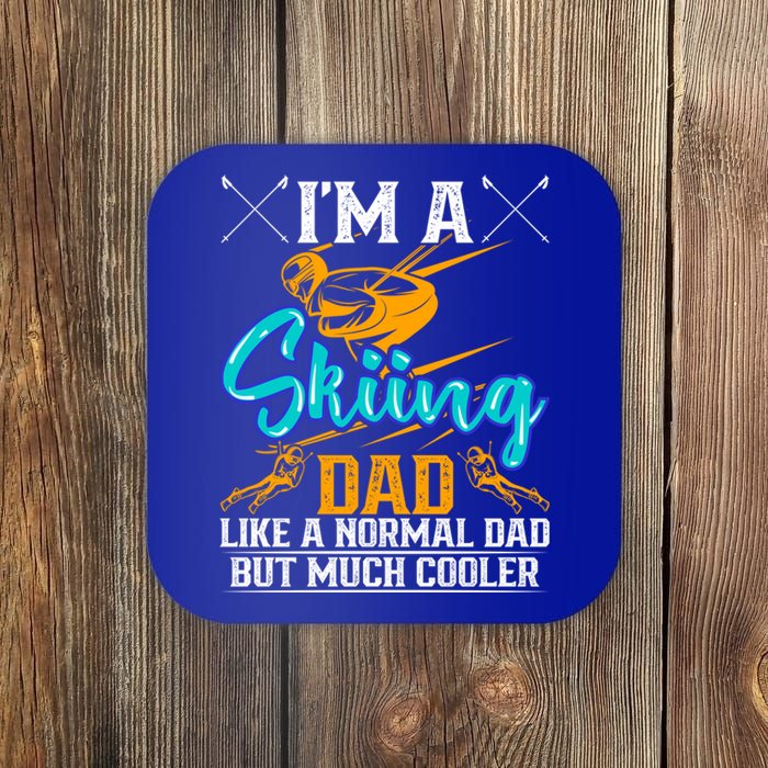 Skiing Cool Dad Ski Cool Adventure Gift Coaster