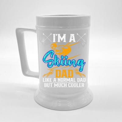 Skiing Cool Dad Ski Cool Adventure Gift Beer Stein