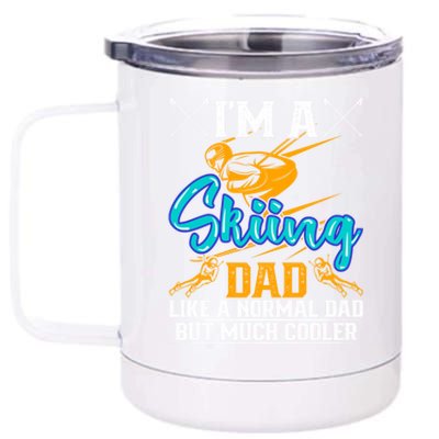 Skiing Cool Dad Ski Cool Adventure Gift 12 oz Stainless Steel Tumbler Cup