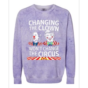 Same Circus Different Clown Political Kamala And Trump Colorblast Crewneck Sweatshirt