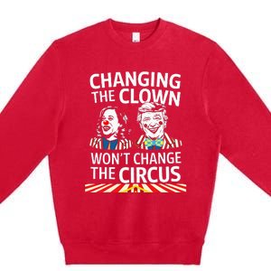 Same Circus Different Clown Political Kamala And Trump Premium Crewneck Sweatshirt