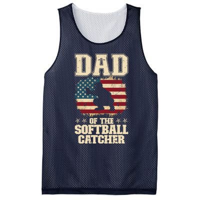 Softball Catcher Dad Jokes American Flag Fathers Day Mesh Reversible Basketball Jersey Tank