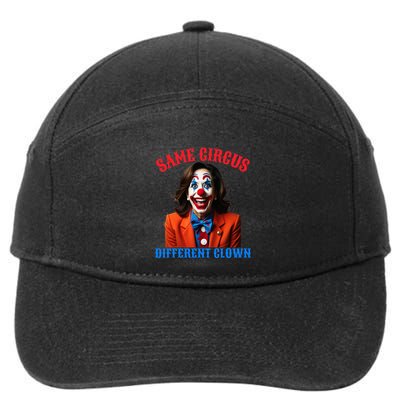 Same Circus Different Clown Funny Kamala Clown 2024 7-Panel Snapback Hat