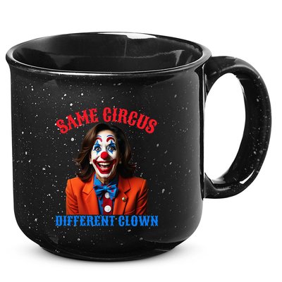 Same Circus Different Clown Funny Kamala Clown 2024 15oz Campfire Ceramic Mug